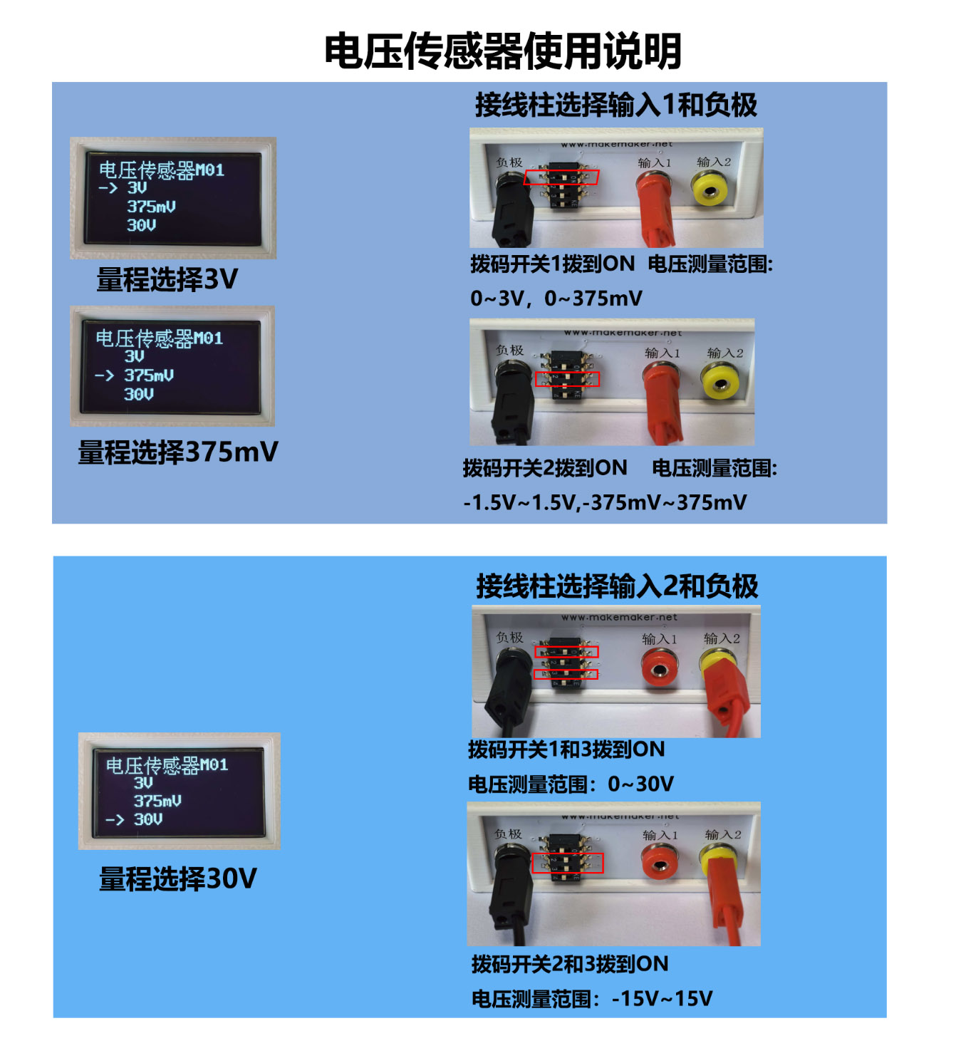 电压传感器设置